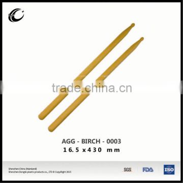 2015 high quality drumstick musical instrument drumstick wooden drumstick with logo printing birch drumstick