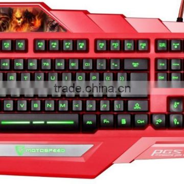 Professional Gaming keyboard with 7 colors backlight customized as request