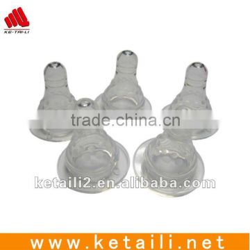 Transparent silicone ECO-friendly baby nipple