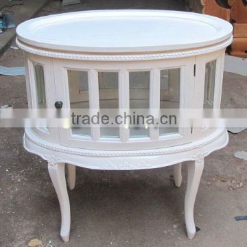 Tea Stand - White Painted Antique Reproduction Furniture - Antique Reproduction Furniture