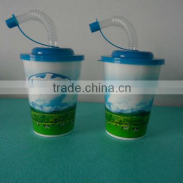 3D Plastic straw cup