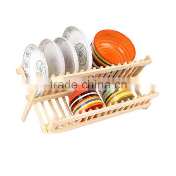 adjustable bamboo wooden wood dinner plate storage holder hanger rack