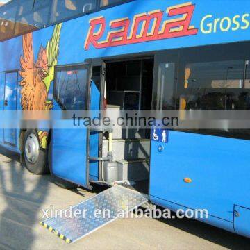 Xinder Aluminum Electric Loading Wheelchair Ramp For Wheelchairs on City Bus