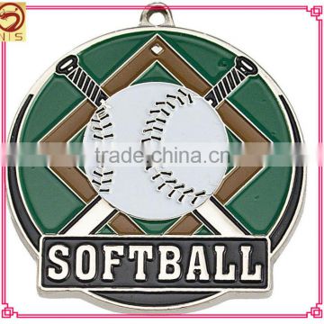 factory price wholesale metal customize enamel softball medal