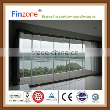 China supplier cheapest china frameless glass sliding doors sale