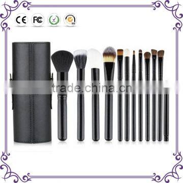 Make Up Brushes 12 PCS purple Makeup Brush Cosmetic Set Eyeshadow wood Brush Blusher Tools with Storage Holder Case