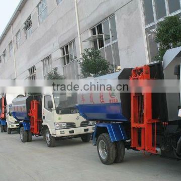 DongFeng hang-dustbin garbage truck, garbage truck 4X2 new garbage truck