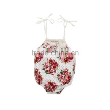 organic baby clothes baby products wholesale baby onesie floral lace romper