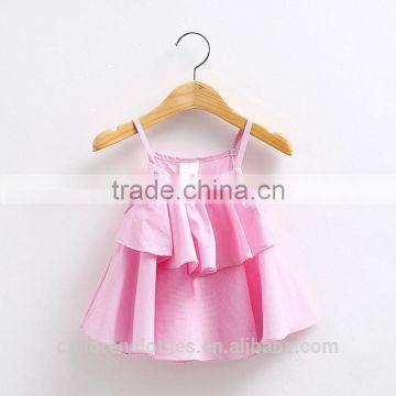 Beautiful design wholesale sleeveless girl clothing baby girl top