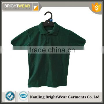 school uniform short sleeve polo shirt with pique fabric and printing