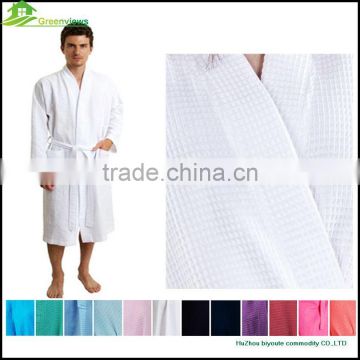 New Fashion China factory 100 cotton Waffle robes women men bathrobe japanese style waffle robe waffle bath robe
