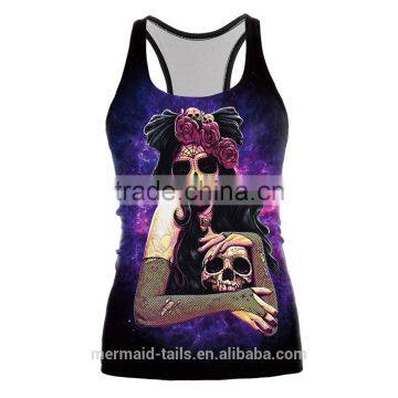 Women T-shirt Gothic Punk Tank top Vest 3D Print Camisole