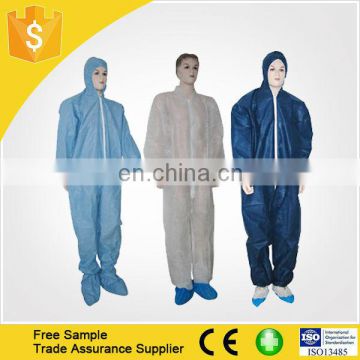 High Quality Disposable SMS/PP Working Coverall with Zipper