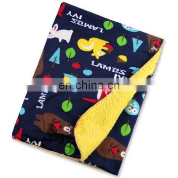 2017 Promotional Double-sided Soft Fluffy Fleece Blanket For Baby
