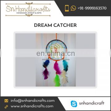 Highly Appreciated Dream Catcher Available with Vibrant Coloured Feather