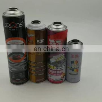 Neck in aerosol tin can for car care aerosol spray products