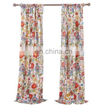 Latst fancy floral 3d curtains digital printed door curtain