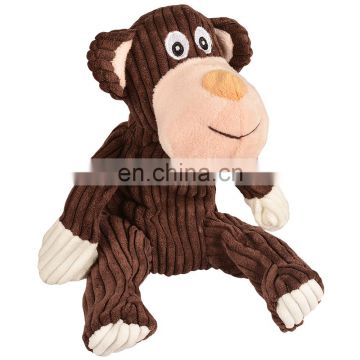 Cheap Durable Squeaky Custom Wholesale Stuffed Plush Pet Dog Toy Monkey