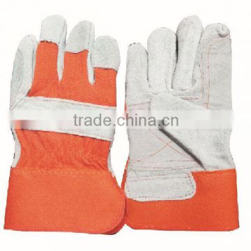 cow split leather gloves /driver gloves/double palm leather gloves