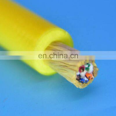 High tension neutrally buoyant cable underwater robotic cable