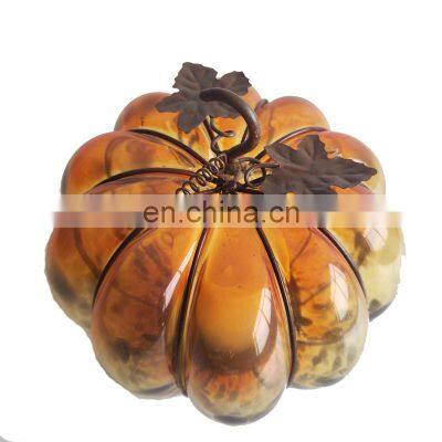 New Halloween Pumpkin Lantern Decoration Colorful GlassCandle Lantern