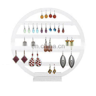 Modern Round Clear Acrylic 5 Tier 66 Holes Earring Holder Display Stand Jewelry Organizer Rack
