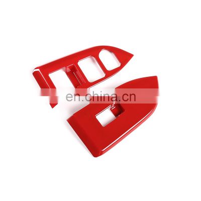 Auto parts for Subaru BRZ/Toyota 86 Glass Lifting Switch Frame ABS Sport Red 2-piece Set
