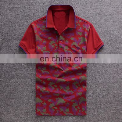 Red Custom Men T Shirt Polo