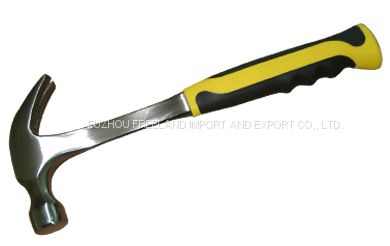 High Quality Claw Hammer with Fibre Covered Rubber Handle Carbon Black Yellow Customized Steel Nail Plastic Color Material Type