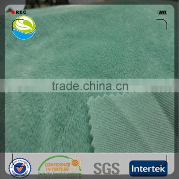 China factory wholesale 100 polyester tricot brushed fabric, velboa plush fabric