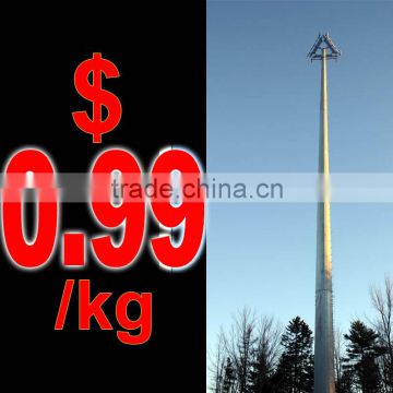 double arm or dual arm stadium lighting mast specifications