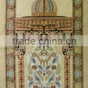 Unique Middle East Muslim Polyester & Cotton Yarn Dyed Prayer Rug DM-006