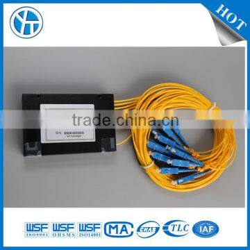 High quality singlemode sc 1x64 fiber optic coupler with PLC ABS box