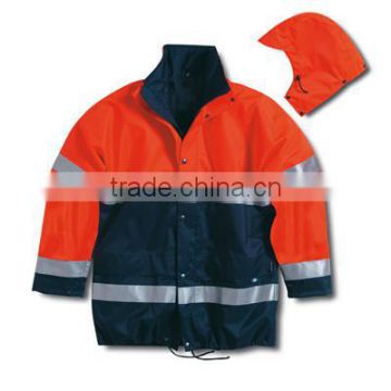 Gore-Tex two colour oil resistant breathable and waterproof jacket hi vis with EN343