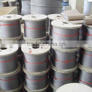 Electrical Steel Cable Wire Stainless steel wire rope SS steel cable 1x19,6x36,7x19,1x37,7x37