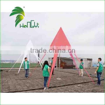 New Style Outdoor Promotion Logo Printing Interesting Diameter 5M Red Star Shaped Tent