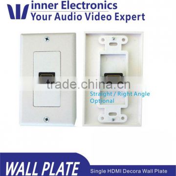 White by Steren ,Standard HDMI Pigtail Wall Plate