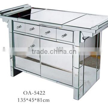 modern glass table mirrored furniture