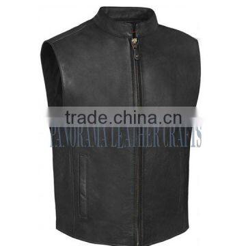 motorcycle leather vest/ bikers leather vest