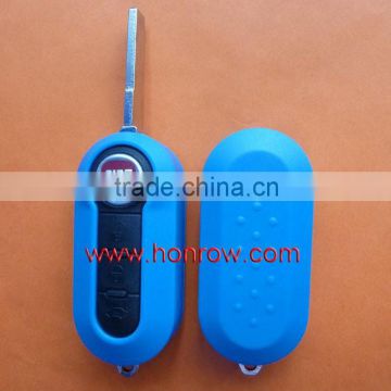 High quality Fiat 3 button flip remote auto blank key(Blue Color)