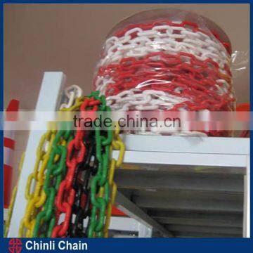 Red PE warning plastic coated chain plastic chain