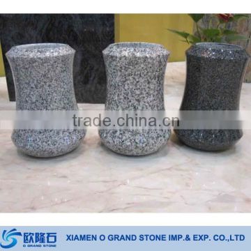 Tombstone Flower Granite Vases For Gravestone