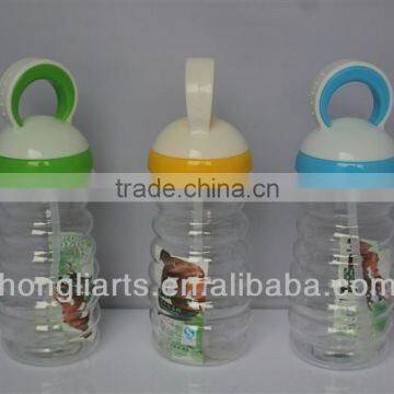 300ml bottle gourd children water bottle with straw and handle