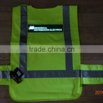 PYL-EL-SV001-IDE-AA High brightness & Good quality EL Safety vest / el flashing safety vest / EL Lighting Safety Vest