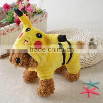 Pokemon go Hot Pet Puppy Dog Coat Pikachu Cosplay Clothes Costumes Cute Clothing for Dogs