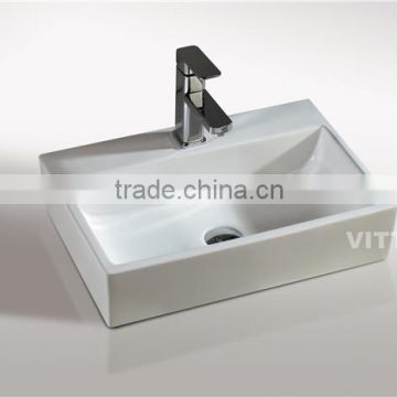 V0101 2014 hot selling ceramic rectangle counter top basin, wash basin