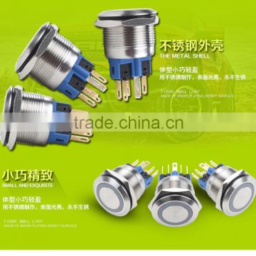 22mm Metal Antivandal Push Button Switch with LED
