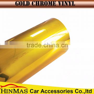 black hinmas mirror chrome gold car wrap vinyl with air free