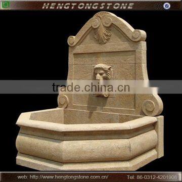 Decorative Marble Lion Head Wall Water Fountain