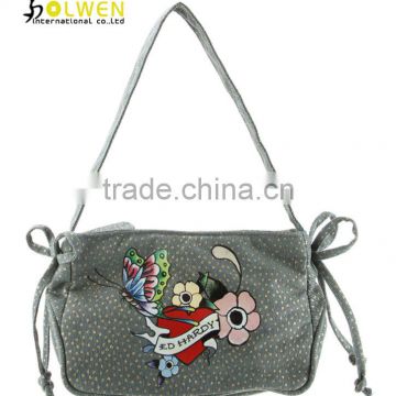 Beautyful Buterfly Printing Cotton Shoulder Bag